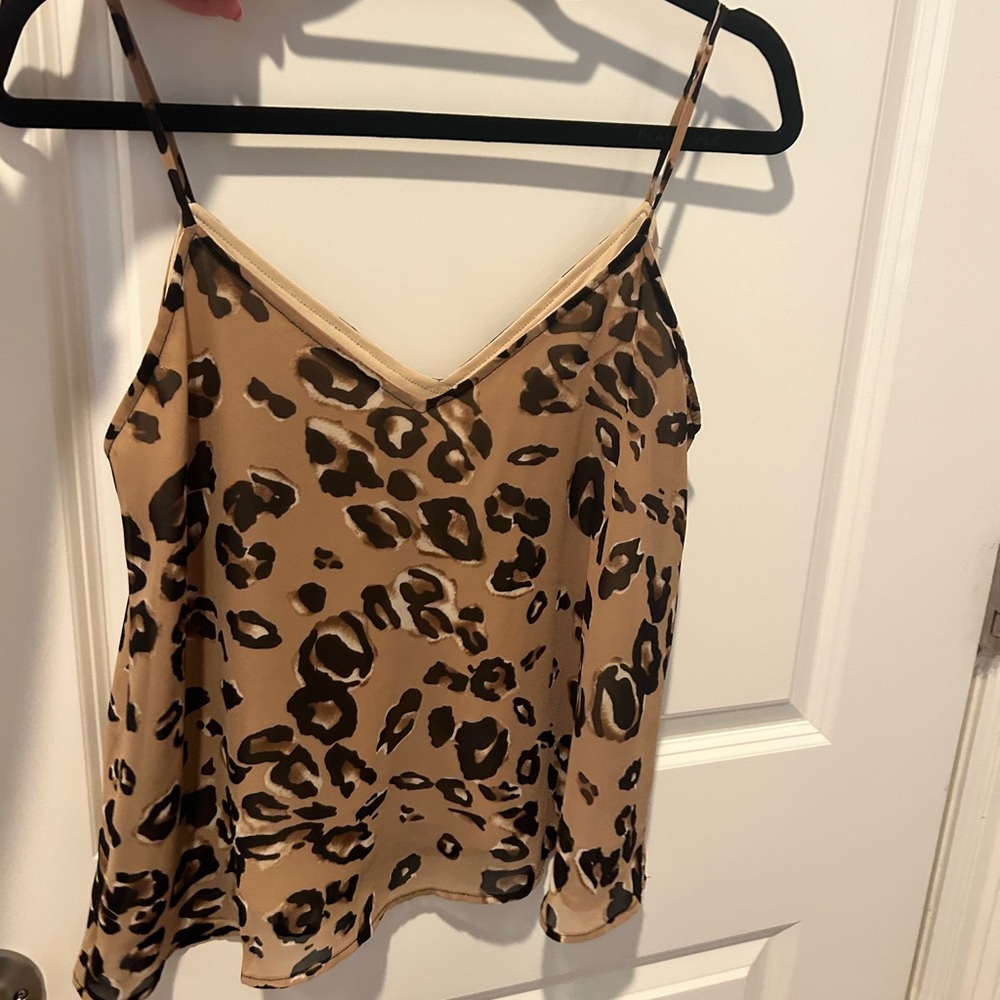 Loose fitting cheetah tank top